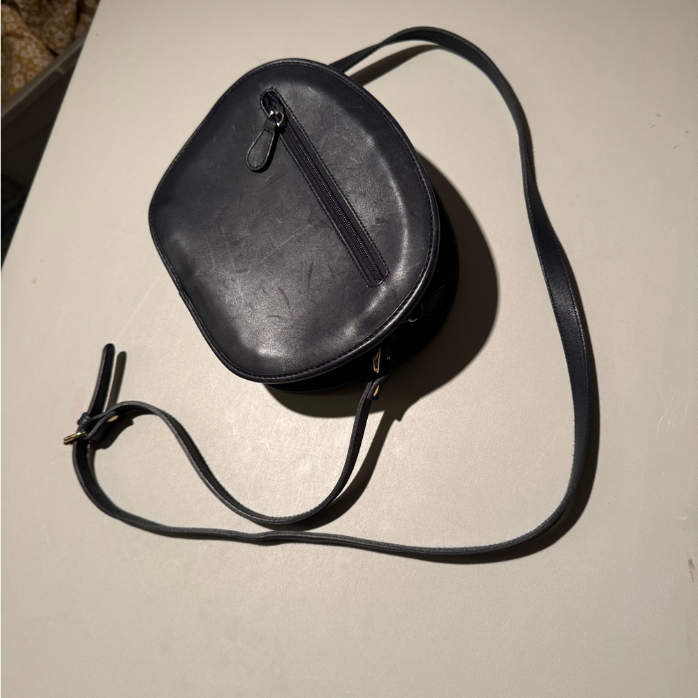 Hillard & Hanson genuine leather black crossbody purse